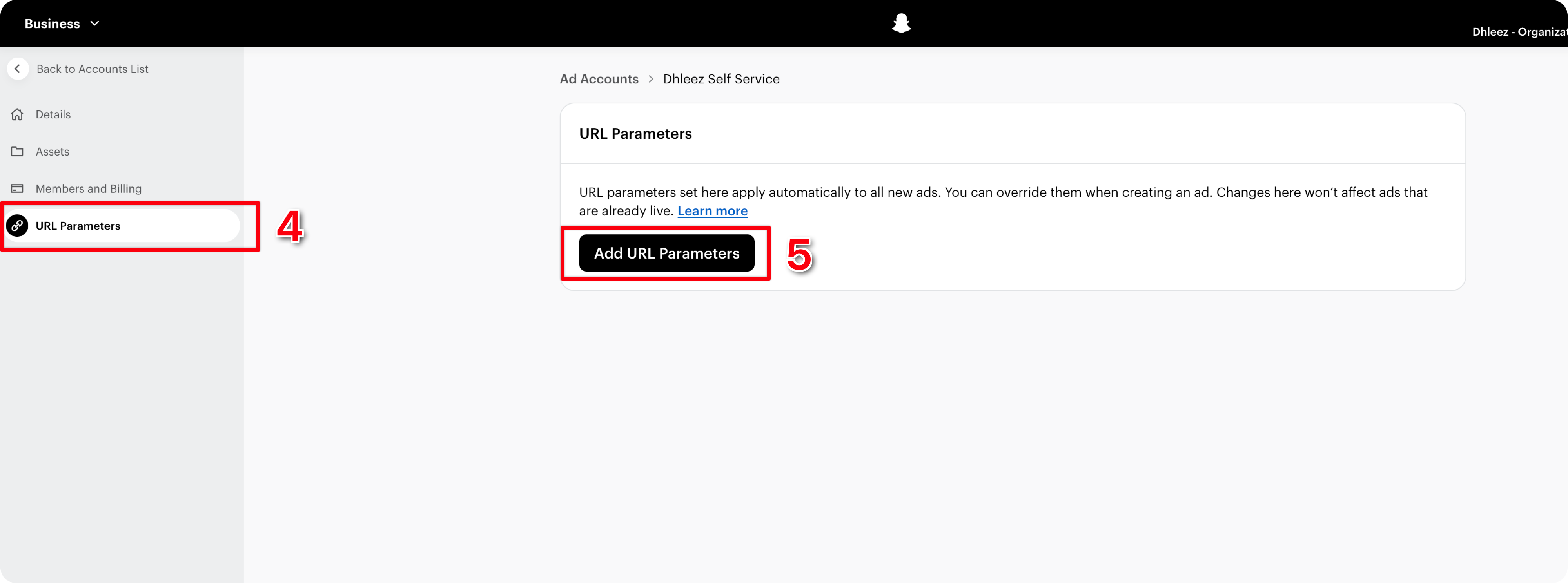 Add URL Parameters
